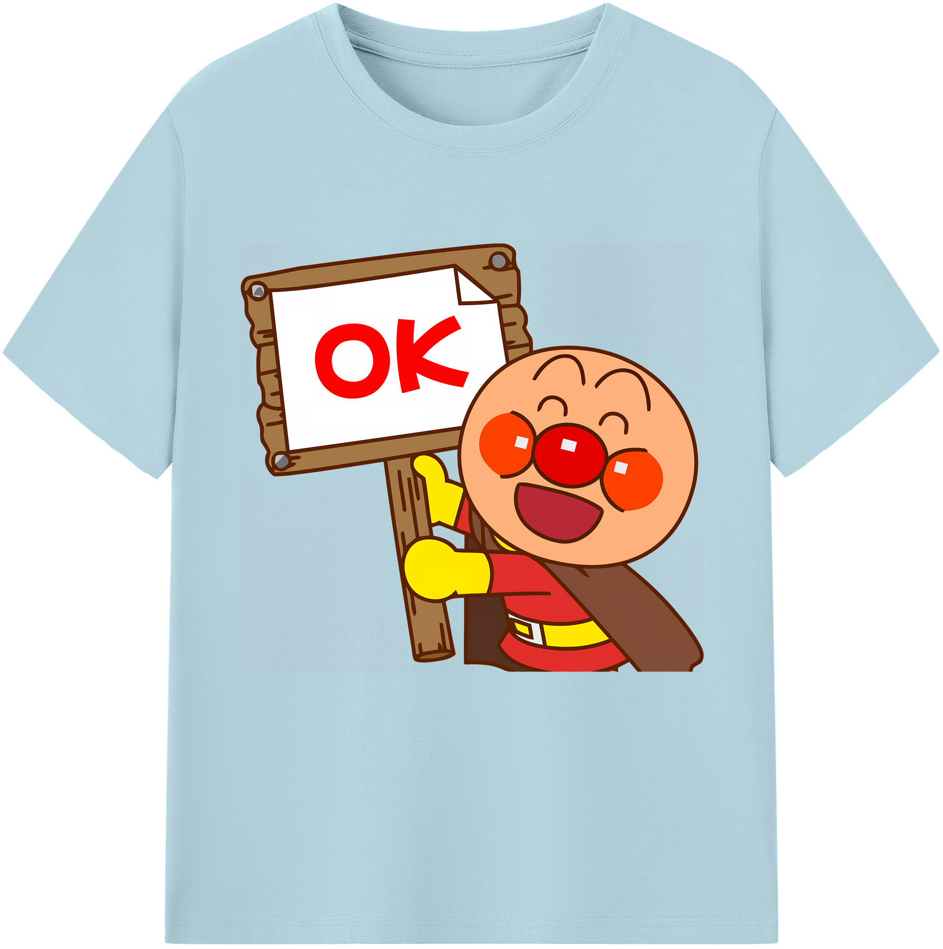 （画像用） アンパンマン Anpanman 綿100％半袖Tシャツ（フロントプリント）